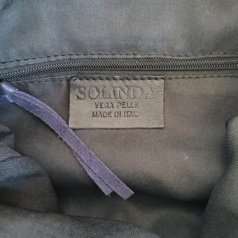 Authentic Soft Italian Leather Drawstring Backpack - Picture 7 of 15